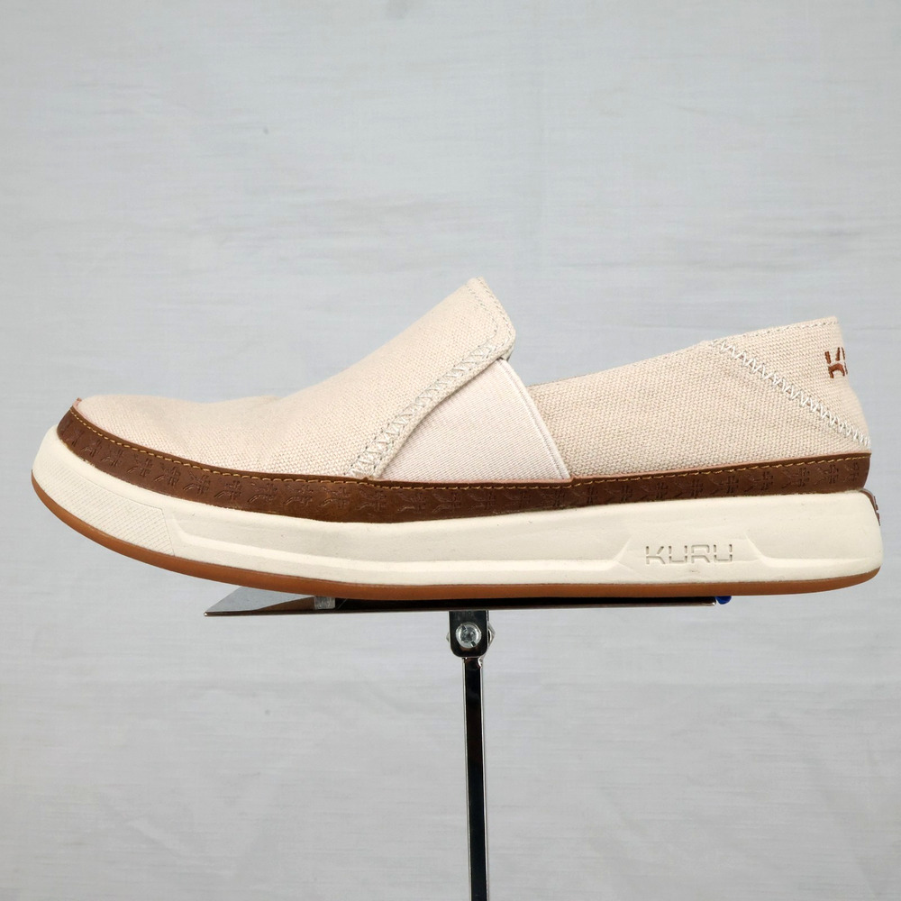 Kuru Shoes Womens 6 M Beige Canvas Roam Alta Slip On Sneakers Loafers Flats - Picture 13 of 14